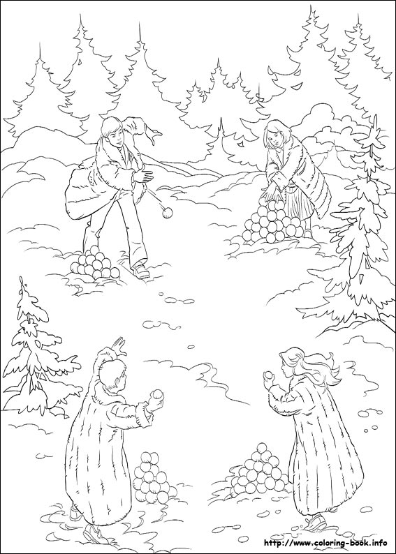 The chronicles of Narnia coloring picture